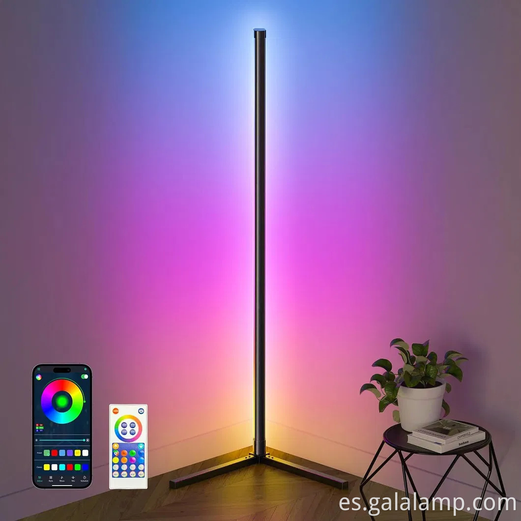 RGB Lámpara de pie inteligente colorida con bluetooth y control wifi